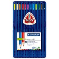 Kleurpotloden Staedtler Ergosoft driekantig 12stuks assorti - thumbnail