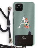 Pink Bouquet: Pixel 5a 5G Transparant Hoesje met koord