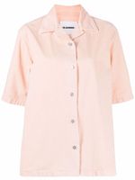 Jil Sander chemise en coton à manches courtes - Rose