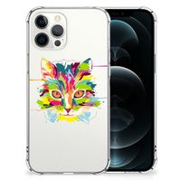 iPhone 12 Pro Max Stevig Bumper Hoesje Cat Color - thumbnail