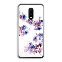 Waterverf bloemen: OnePlus 7 Transparant Hoesje