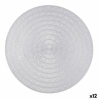 Placemat Quid Habitat Zilverkleurig Plastic Ø 38 cm (12 Stuks)