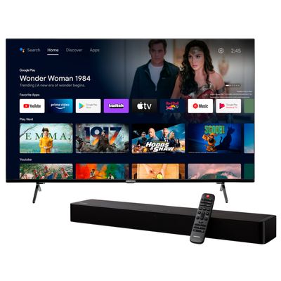 BundelDEAL ! LIFE® X15527 138,8 cm (55 inch) Ultra HD QLED Android-TV & 2.0 Bluetooth Soundbar P61155 BundelDEAL ! LIFE® X15527 138,8 cm (55 inch) Ultra HD QLED Android-TV & 2.0 Bluetooth Soundbar P61155