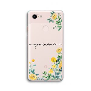 Gele bloemen: Google Pixel 3 XL Transparant Hoesje