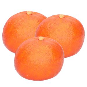 Esschert Design kunstfruit decofruit - 3x - mandarijn/mandarijnen - ongeveer 6 cm - oranje