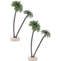 3x stuks palmboom miniatuur beeldjes 24 cm - thumbnail