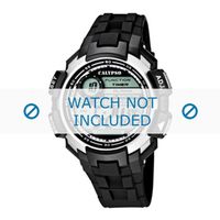 Horlogeband Calypso K5595-1 Rubber Zwart 16mm - thumbnail