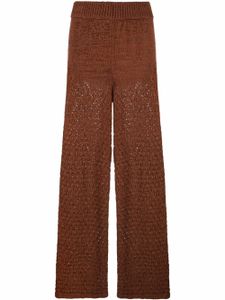 ROTATE BIRGER CHRISTENSEN pantalon Calla en maille - Marron