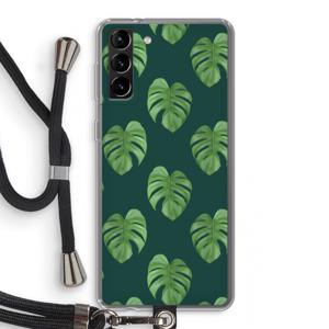 Monstera leaves: Samsung Galaxy S21 Plus Transparant Hoesje met koord