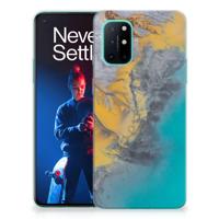 OnePlus 8T | TPU | Siliconen hoesje | Marble Blue Gold