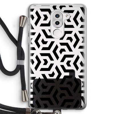 Crazy pattern: Honor 6X Transparant Hoesje met koord