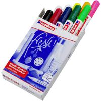 Edding 4095 4-4095999 Krijtmarker Wit, Wit, Zwart, Rood, Blauw, Groen, Lichtgroen, Neon-geel, Neon-oranje, Neon-roze 4 mm, 15 mm N/A