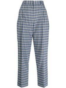 PS Paul Smith pantalon court à carreaux - Bleu