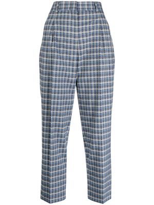 PS Paul Smith pantalon court à carreaux - Bleu