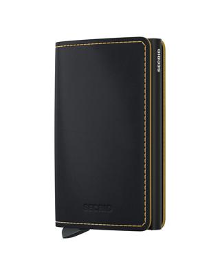 Secrid Slim Wallet Portemonnee Matte Black & Ochre