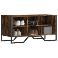 Schoenenkast 90x38x45,5 cm bewerkt hout gerookt eikenkleurig