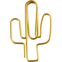 Clips, cactus, afm 40x30 mm, goud, 6 stuk/ 1 doos