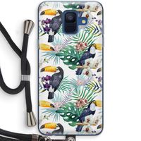 Tukans: Samsung Galaxy A6 (2018) Transparant Hoesje met koord