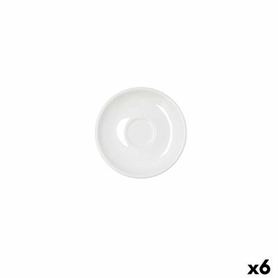 Schotel Bidasoa Serenity Hydrozero Wit Keramisch Ø 13 cm Koffie (6 Stuks)