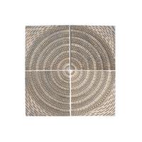 Wanddecoratie Home ESPRIT Gouden Modern 80 x 3,5 x 80 cm (4 Onderdelen)