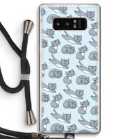 Poezen: Samsung Galaxy Note 8 Transparant Hoesje met koord