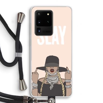 Slay All Day: Samsung Galaxy S20 Ultra Transparant Hoesje met koord
