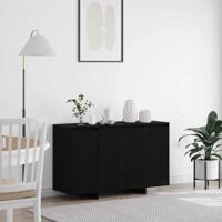 Dressoir Zwart eiken 120 x 41 x 75 cm Bewerkt hout