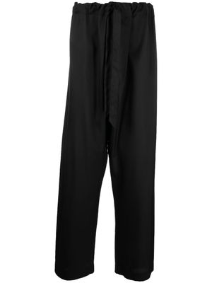 Maison Margiela pantalon ample en soie - Noir