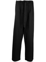 Maison Margiela pantalon ample en soie - Noir