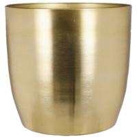 Mica Decorations Plantenpot - metaal - goud - D28 x H27 cm - bloempot