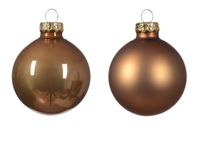 Kerstbal glas d5 cm gember ass 12st kerst - Decoris