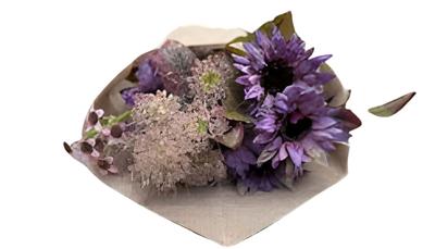 Boeket gedroogde kunstbloemen paars - Buitengewoon de boet