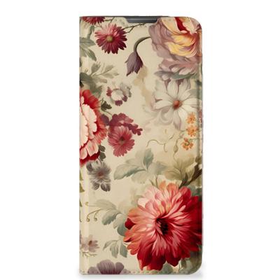 Smart Cover voor Motorola Moto E20 Bloemen Smart Cover voor Motorola Moto E20 Bloemen