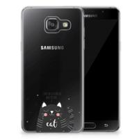 Samsung Galaxy A3 2016 Telefoonhoesje met Naam Cat Good Day