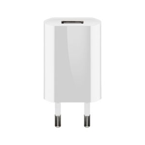 Goobay USB-A adapter - USB-A oplader - CEE 7/16 - USB-A adapter - 1 poorts - slim - 1000mA - 5W - wit
