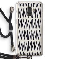 Marrakech Zigzag: Samsung Galaxy A8 (2018) Transparant Hoesje met koord