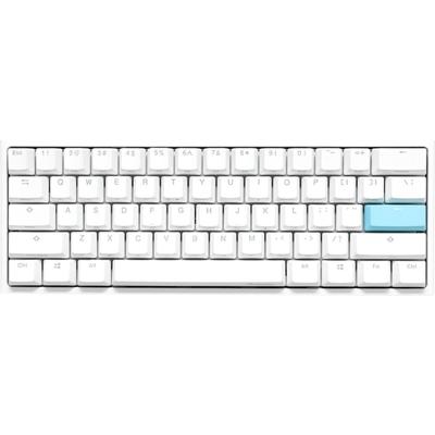 Ducky one 2 pro mini white classic, gaming toetsenbord (wit, us lay-out, cherry mx brown, rgb led, double-shot pbt, quack mechanics, 60%)