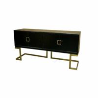 Dressoir DKD Home Decor Zwart Metaal Populier (180 x 50 x 90 cm)