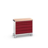 Bott Verso Mobiele Kast | 1050x600x980mm | 5 Laden | MPX Top | RAL 3004 - 16927051.24 Bott Verso Mobiele Kast | 1050x600x980mm | 5 Laden | MPX Top | RAL 3004 - 16927051.24