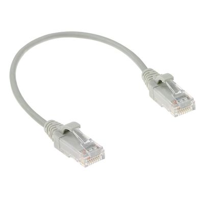 ACT DC9001 LSZH U/UTP CAT6 Datacenter Slimline Patchkabel Snagless | RJ45 connectoren | Grijs | 1 meter