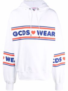 GCDS hoodie à imprimé graphique - Blanc