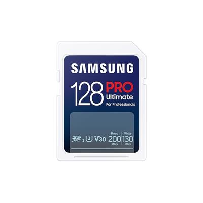 Samsung PRO Ultimate SD Card 128GB + USB-kaartlezer SD-Kaart Wit