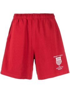 Sporty & Rich short de sport à logo imprimé - Rouge