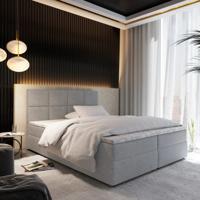 2dekans Opberg Boxspring Levi 180 x 200 Grijs - (Bodemplaat beschadigd - Niet in originele verpakking - kans op schade)