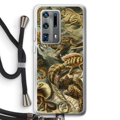 Haeckel Lacertilia: Huawei P40 Pro Plus Transparant Hoesje met koord