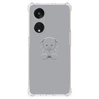 OPPO A98 Stevig | Bumper Hoesje | Grijs Baby Olifant