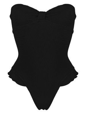 Reina Olga maillot de bain à effet froissé - Noir