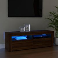 Tv-meubel met LED-verlichting 120x35x40 cm bruin eikenkleurig - thumbnail