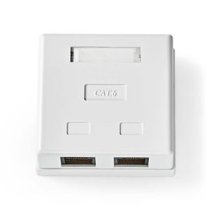 Nedis Netwerk Wanddoos | 2 poort(en) | UTP CAT6 | Female | Wit | 1 stuks - CCGP89110WT CCGP89110WT