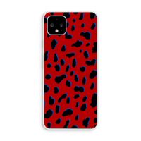 Red Leopard: Pixel 4 XL Transparant Hoesje
